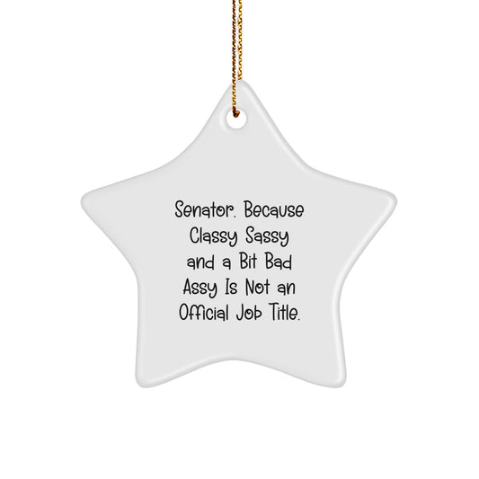 Funny Senator Star Ornament Gifts for Men Women Friends Family - Christmas Unique Presents from Coworkers - Image 1