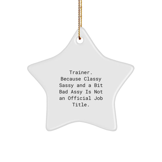 Funny Trainer Star Ornament Gifts for Friends, Trainer Christmas Unique Gifts from Men, Trainer Star Ornament for Men, Women, Friends, Coworkers, Family - Image 1