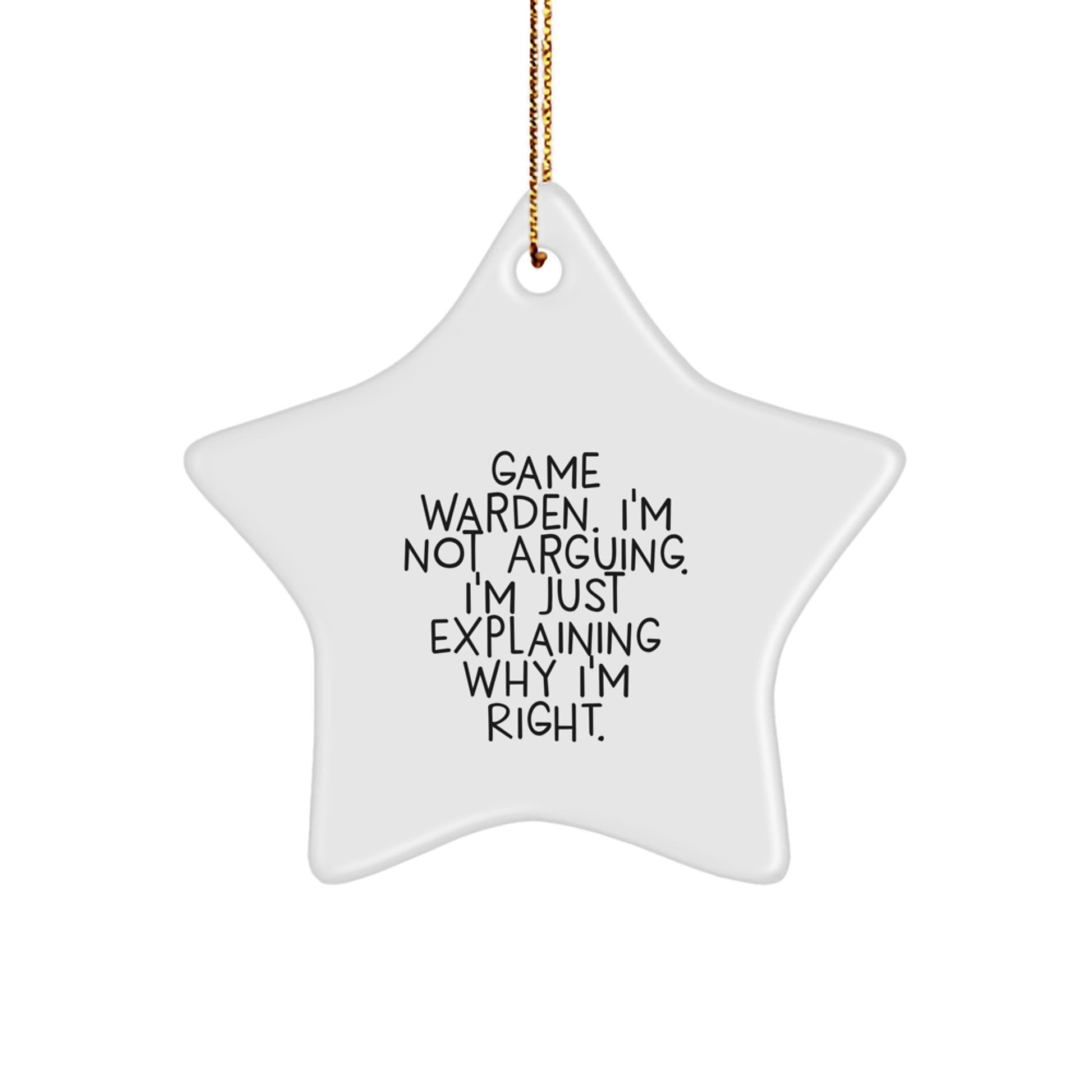 Funny Game Warden Gifts from Friends - Game Warden Star Ornament, Christmas Unique Gifts for Game Warden, Star Ornament - Image 1