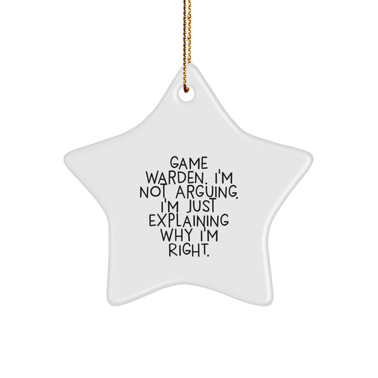 Funny Game Warden Gifts from Friends - Game Warden Star Ornament, Christmas Unique Gifts for Game Warden, Star Ornament - Image 1