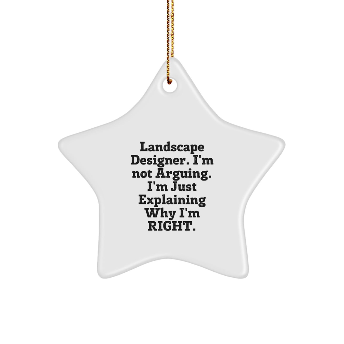 Funny Landscape Designer Star Ornament Gifts from Friends for Christmas Unique Decorations - Image 1