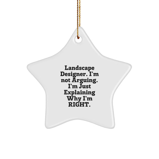 Funny Landscape Designer Star Ornament Gifts from Friends for Christmas Unique Decorations - Image 1