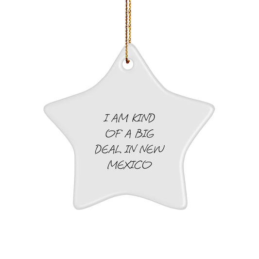 New Mexico Star Ornament, I Am Kind Of A Prime Selection In New Mexico Quote, Funny New Mexico Gifts for Men, Women, Friends, Family - Image 1