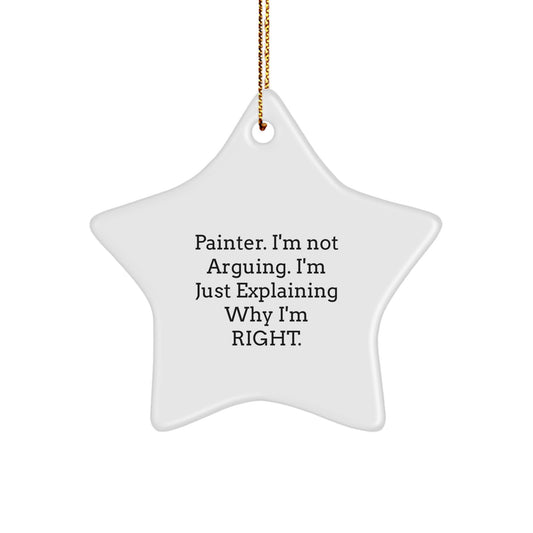 Funny Painter Gifts from Men, Women, Friends, or Family, Star Ornament for Painter, Unique Christmas Unique Gifts for Painter, Painter Star Ornament, Painter Christmas Decorations, Painter Gift - Image 1