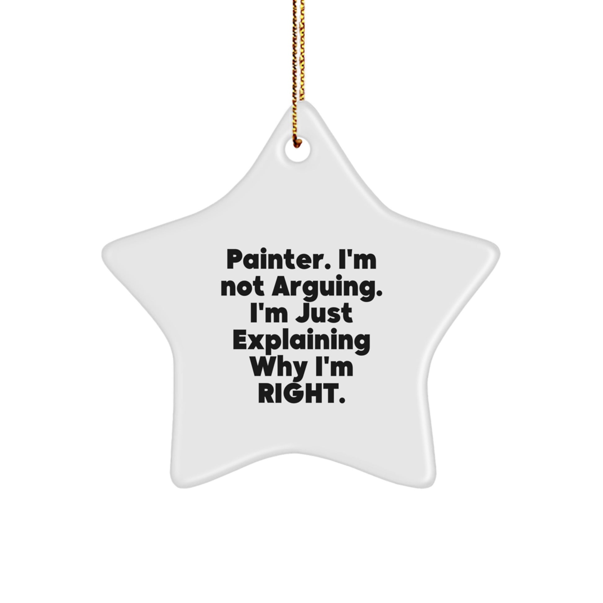 Funny Painter Star Ornament Gifts from Friends for Painter Men at Christmas Time - Image 1