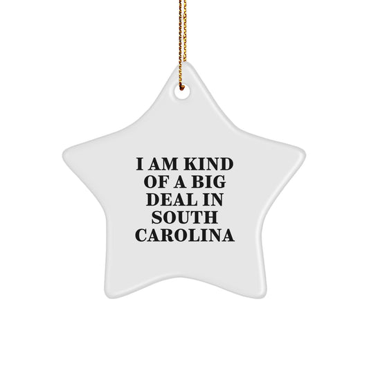 Funny South Carolina Star Ornament, Gifts from Men, Women, or Friends for South Carolina Enthusiasts, Christmas Unique Gifts for Family, Home Decorative Star - Image 1