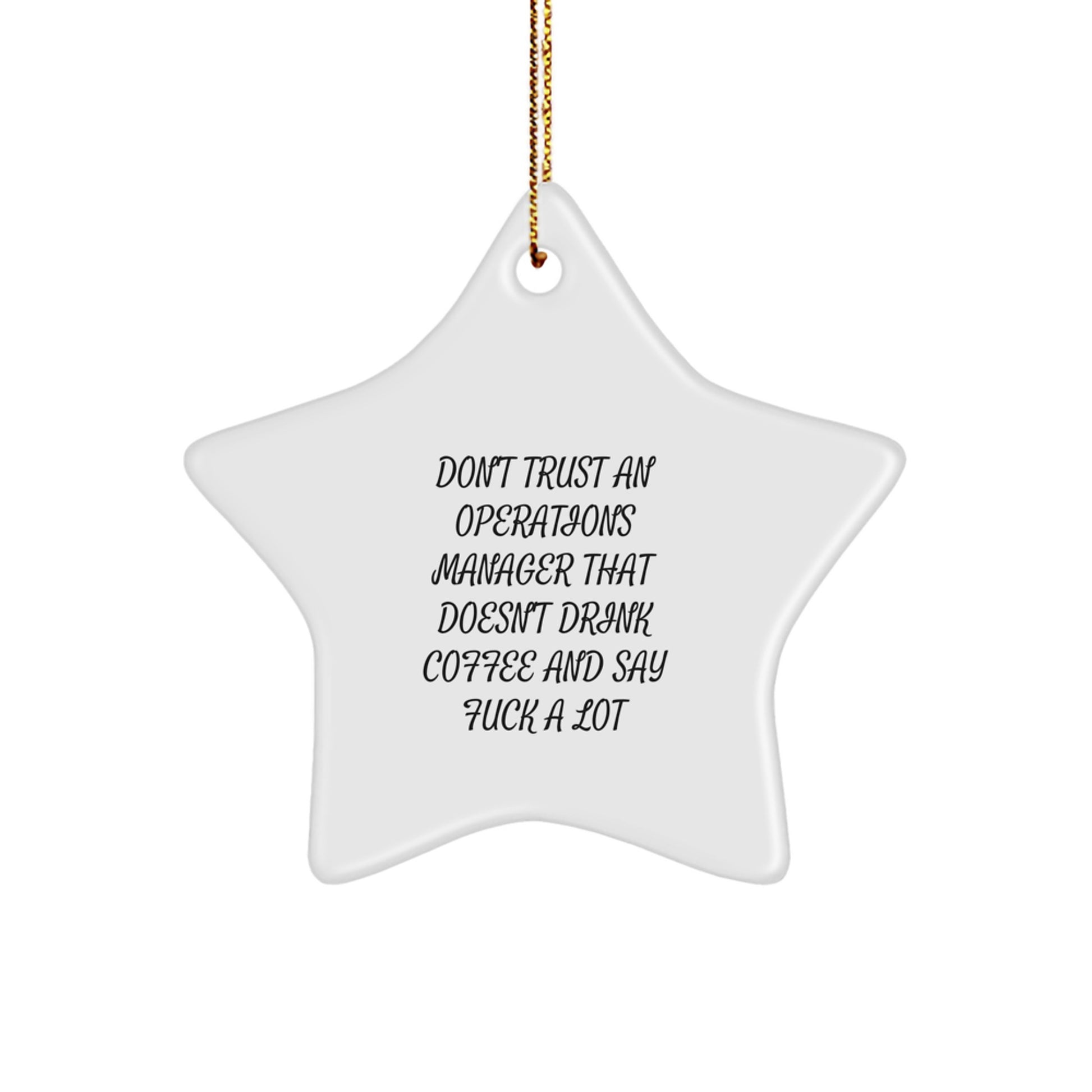 Funny Operations Manager Gifts for Men, Office Christmas Unique Star Ornament Decorations, Gifts from Friends and Family - Image 1