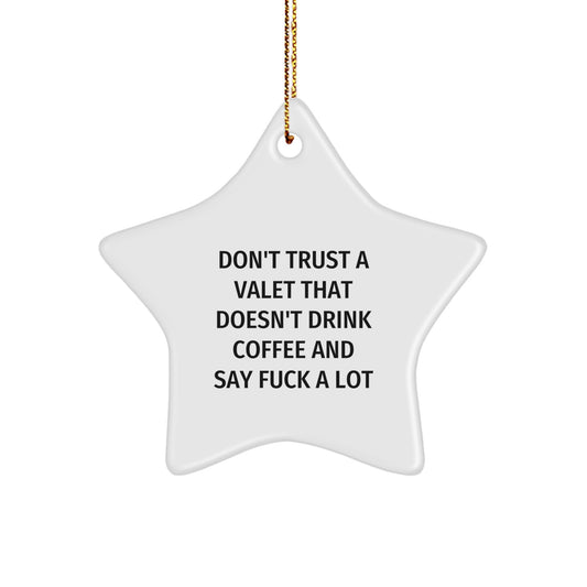 Funny Valet Gifts from Men for Christmas Unique Star Ornament Valet Decor - Image 1