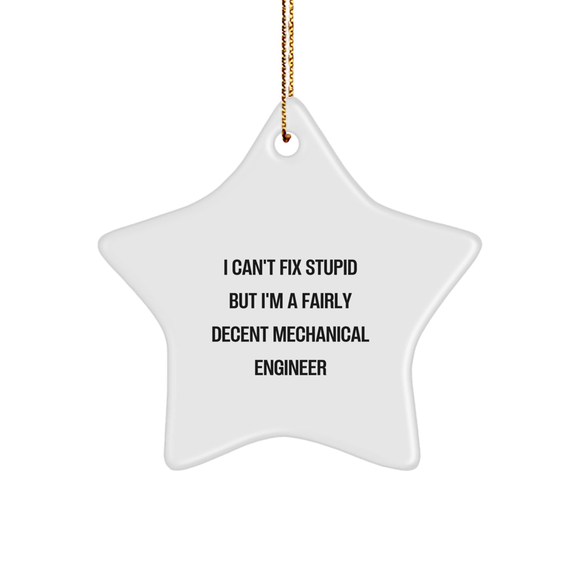 Funny Mechanical Engineer Gifts from Friends - Star Ornament for Christmas Unique Presents - Image 1