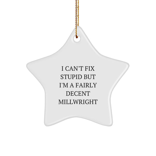 Funny Millwright Christmas Star Ornament Gifts from Friends and Family for Him - Image 1
