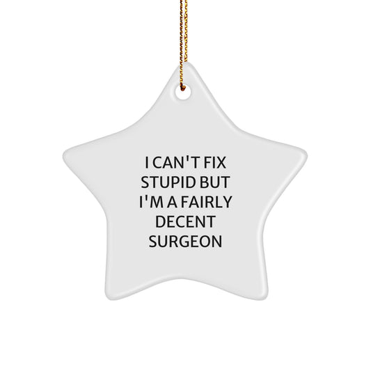 Funny Surgeon Star Ornament Gifts from Friends to Coworkers for Christmas - Image 1