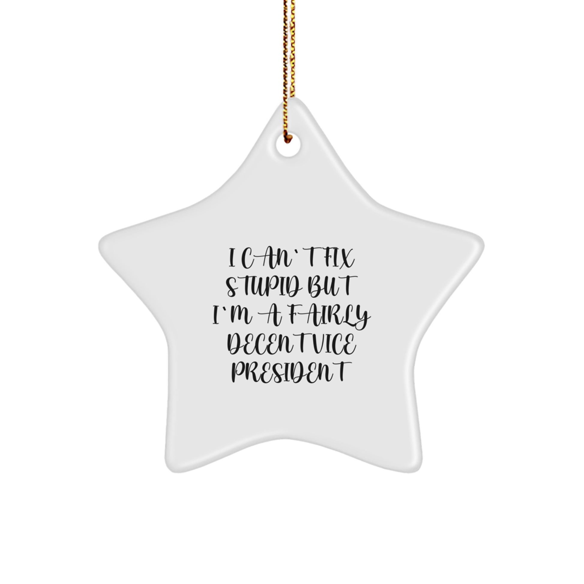 Funny Vice President Star Ornament Gifts from Friends and Family for Christmas Unique Office Decor - Image 1