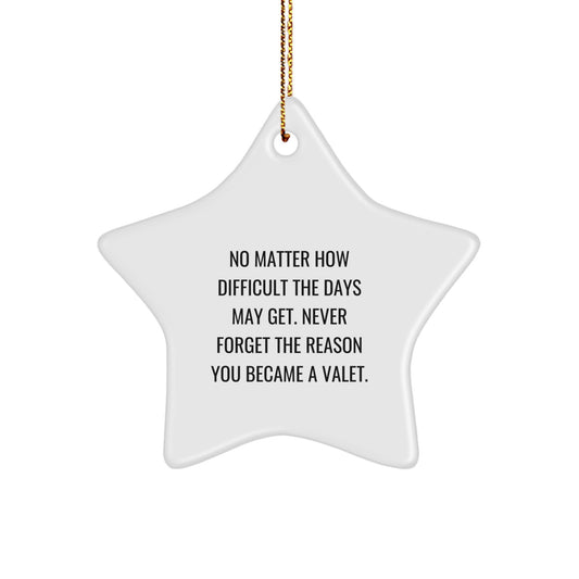 Christmas Unique Gifts for Valet - Funny Star Ornament, Inspirational Quote, Valet Gifts, Funny - Image 1