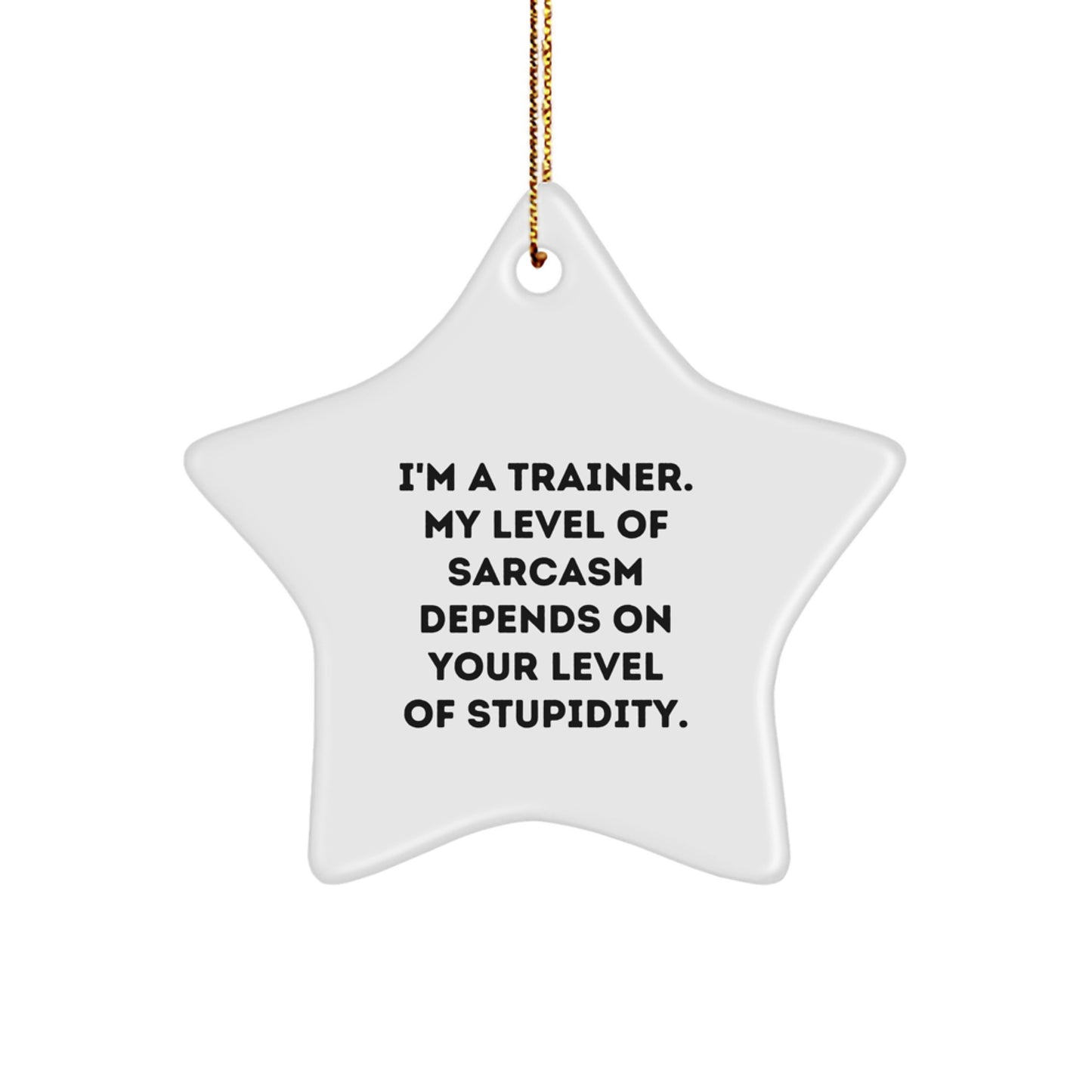 Funny Trainer Star Ornament Gifts from Friends and Family for Trainer Christmas Unique Decorations - Image 1