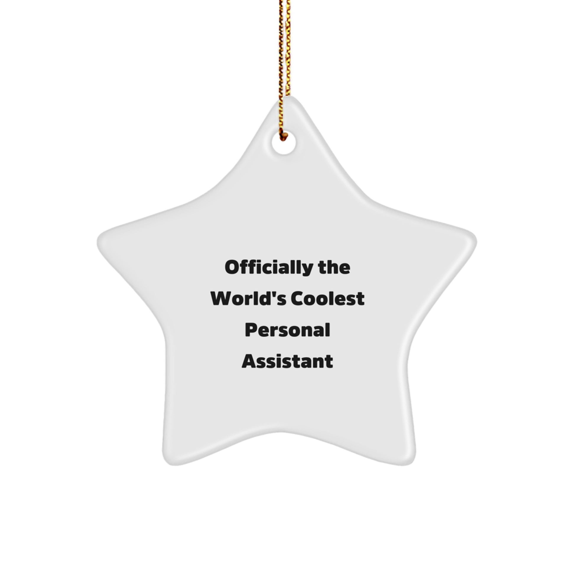 Funny Personal Assistant Gifts from Family - Officially The World's Coolest Personal Assistant - Star Ornament for Christmas Unique Gifts for Personal Assistants - Image 1