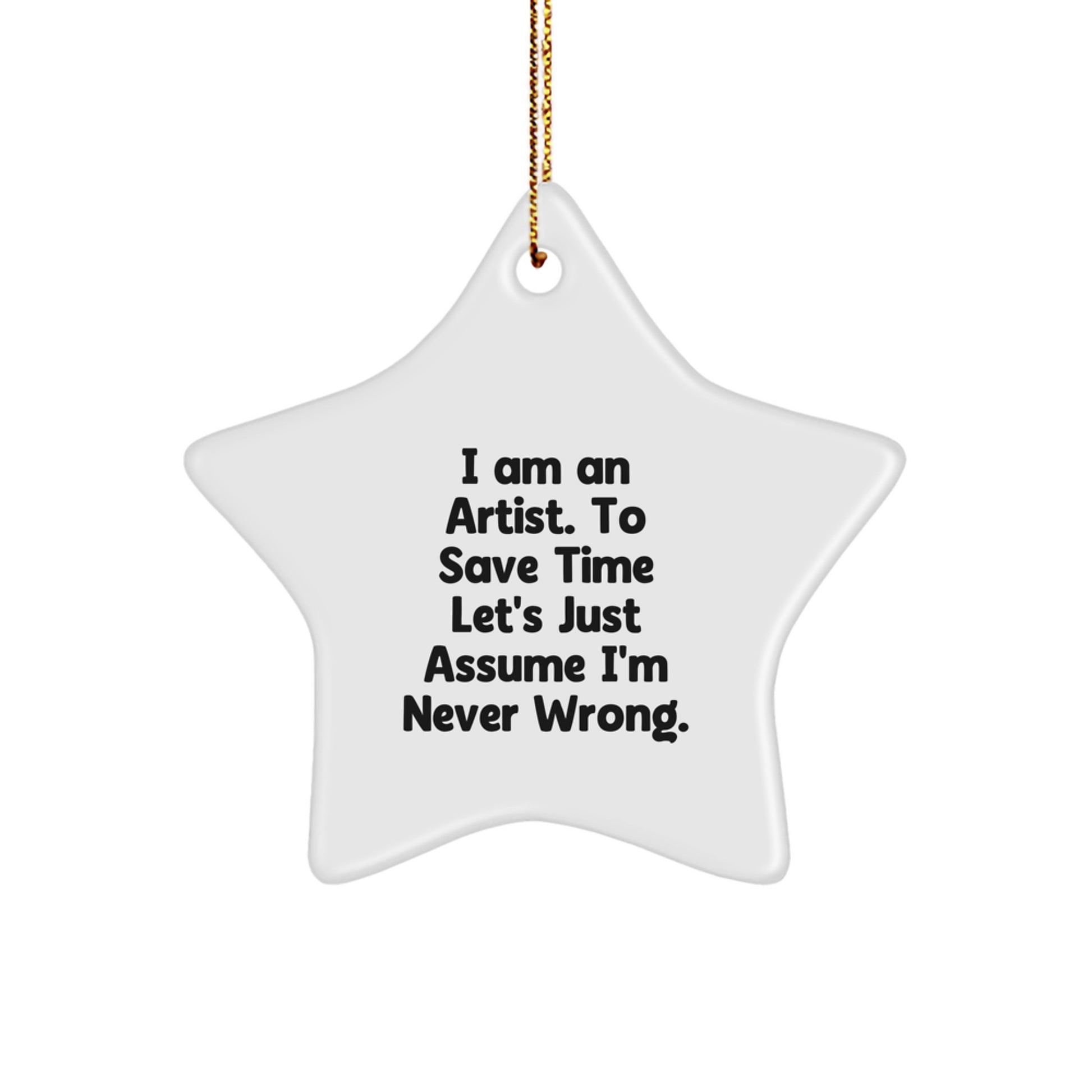 Funny Artist Star Ornament Gifts from Family Friends for Christmas Unique Artistic Decorations - Image 1