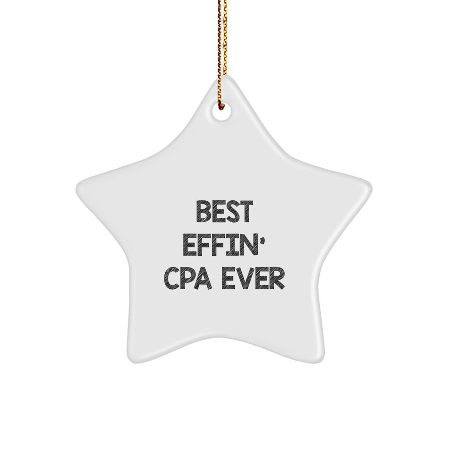 Funny CPA Star Ornament Gifts from Friends, Perfect for Christmas Unique Gifts for CPA Colleagues - Image 1