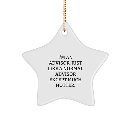 Funny Advisor Star Ornament, Gifts from Friends, Christmas Unique Advisor Gifts, Advisor Star Figurine - Image 1