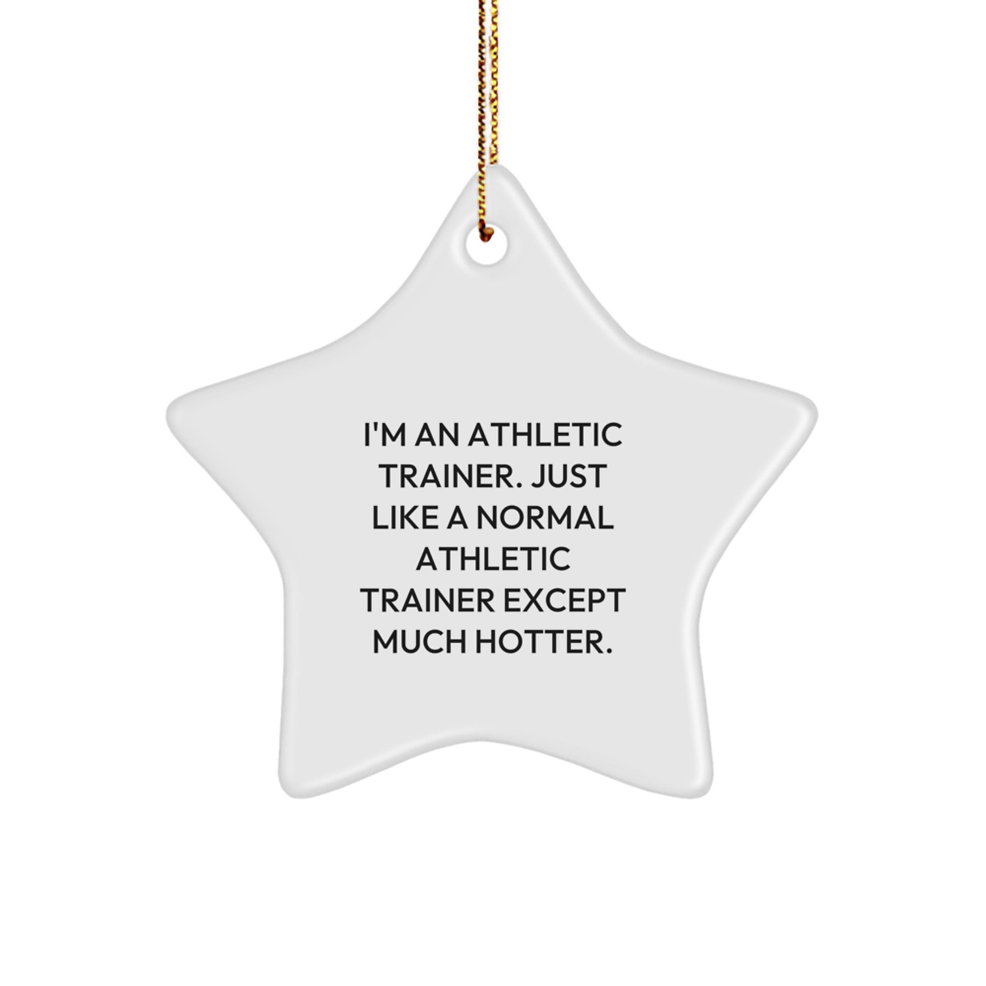 Funny Star Ornament, Gifts from Friends for Athletic Trainer, Hotter Than a Normal Trainer Christmas Decor - Image 1