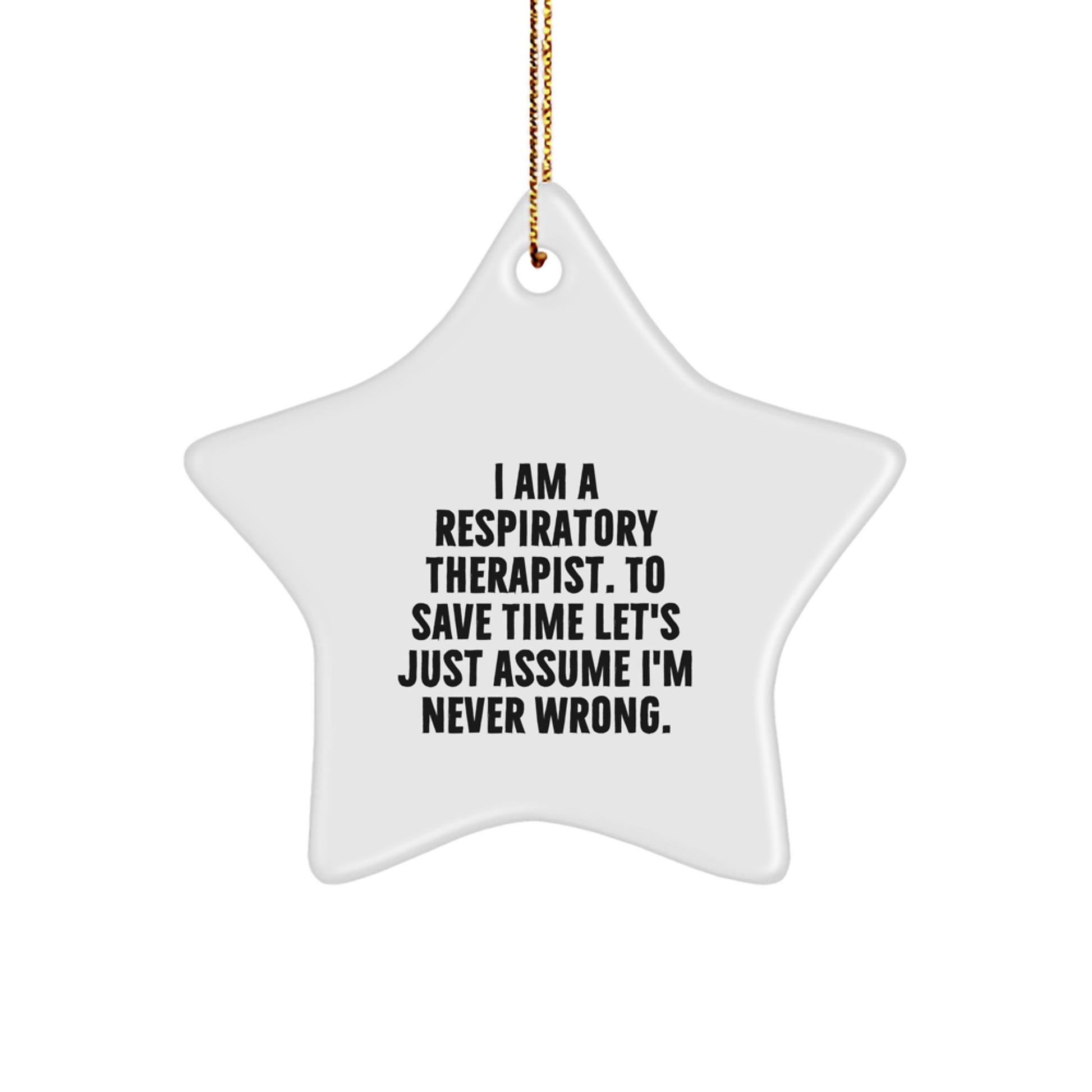 Funny Star Ornament for the Respiratory Therapist in Your Life, Great Gifts from Friends or Family during Christmas Unique Gifts Season - Image 1