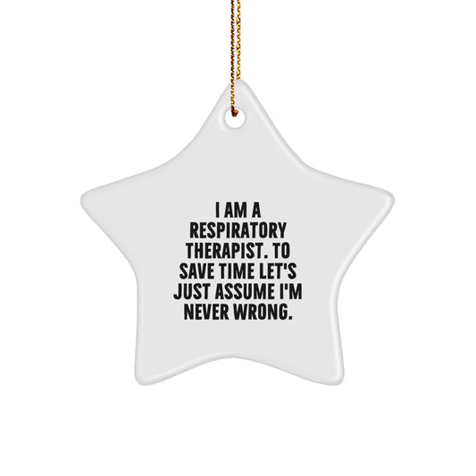 Funny Star Ornament for the Respiratory Therapist in Your Life, Great Gifts from Friends or Family during Christmas Unique Gifts Season - Image 1