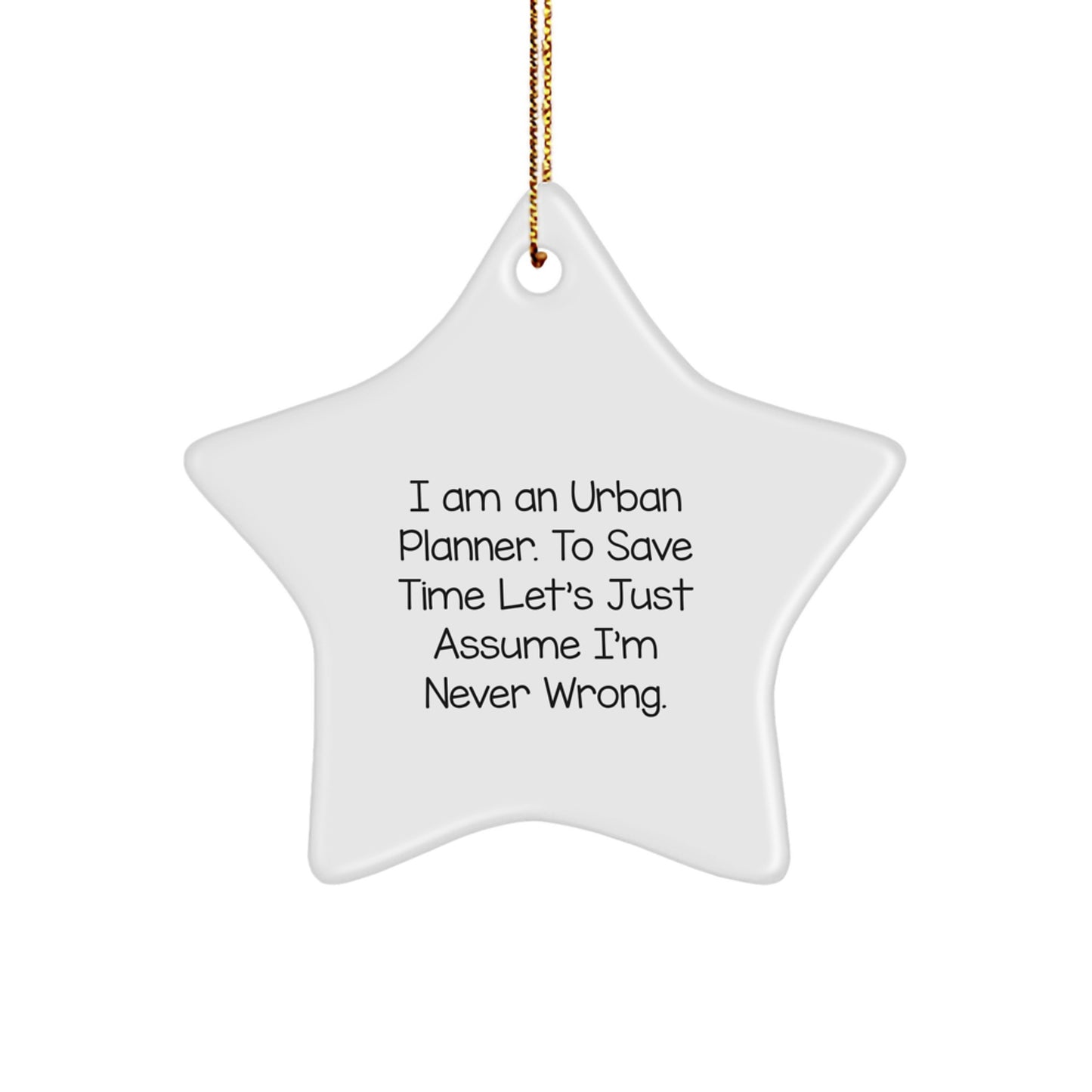Funny Urban Planner Star Ornament Gifts from Friends for Christmas Unique Christmas Decorations - Image 1