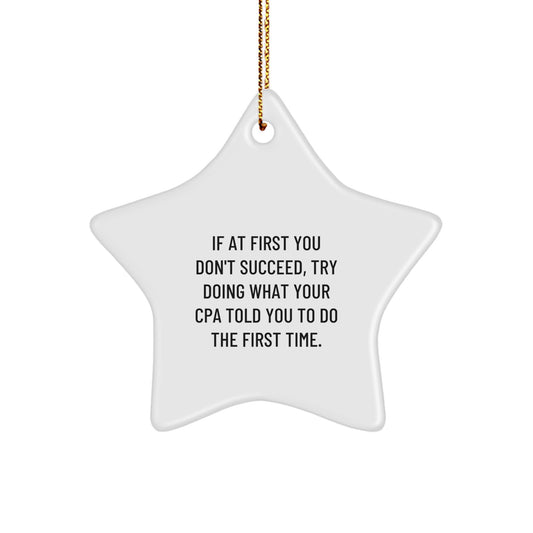 CPA Christmas Star Ornament Gifts from Friends and Family - Inspirational Funny Quotes - Star Shaped Decorations for Men Women CPA - Image 1