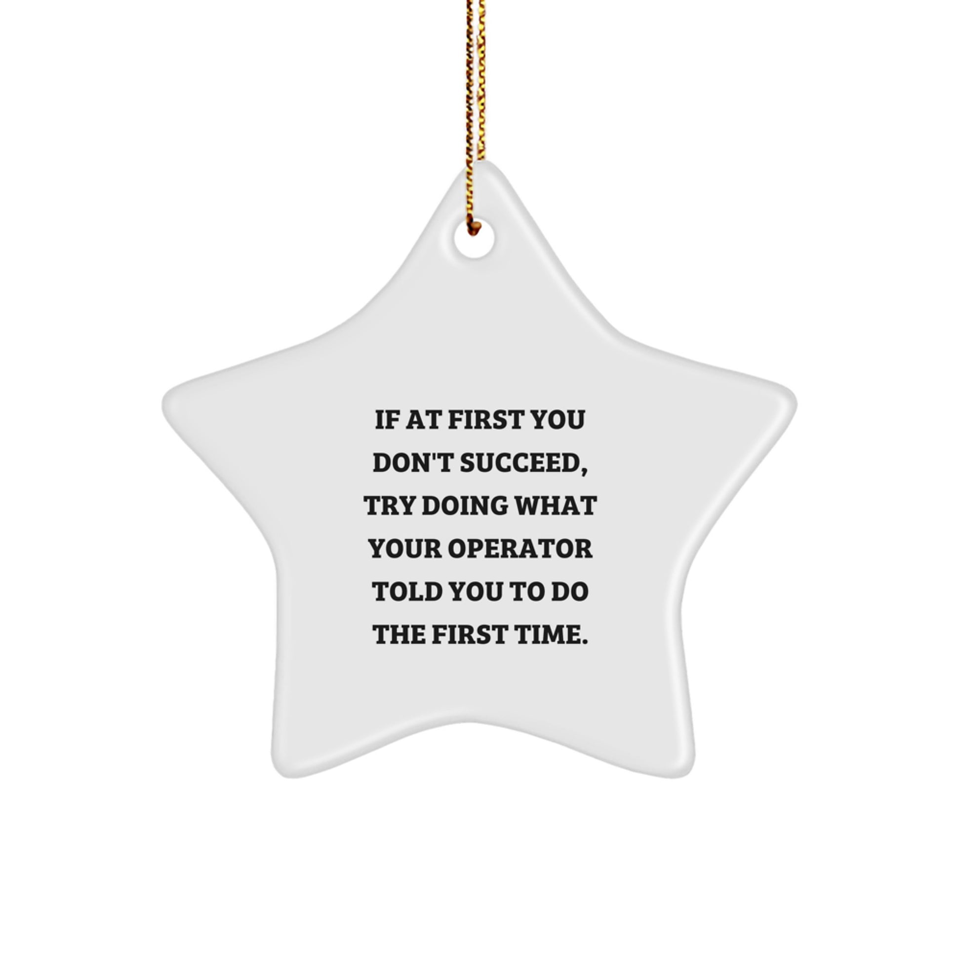 Funny Operator Star Ornament Gifts from Family Friends Christmas - Image 1