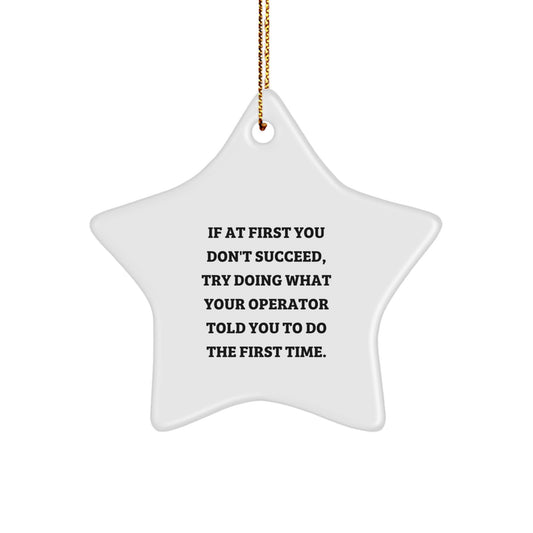 Funny Operator Star Ornament Gifts from Family Friends Christmas - Image 1