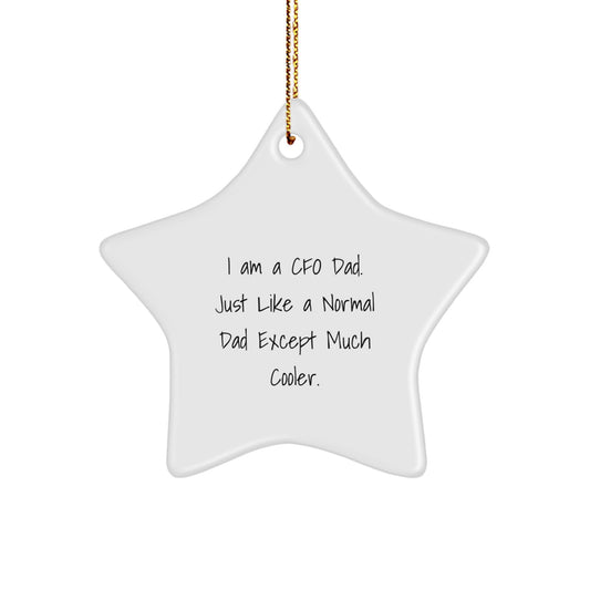Funny CFO Gifts for Men Christmas Star Ornament I Am A Cfo Dad Gifts from Family - Image 1