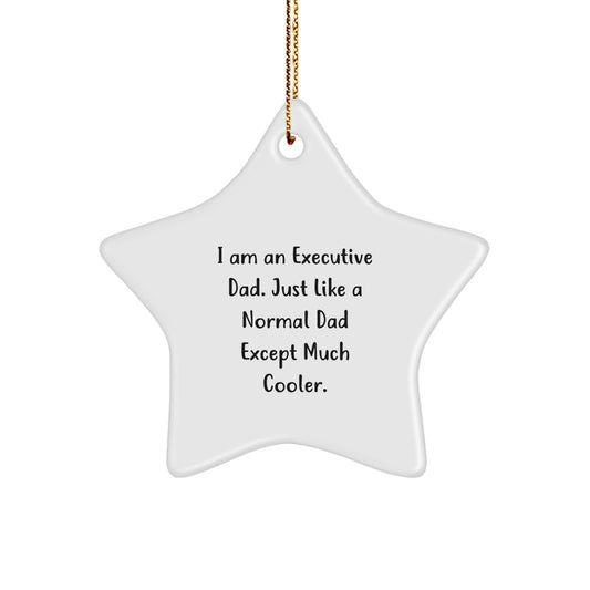 Executive Gifts from Men, Gifts for Executive Dads, Funny Star Ornament, Star Shaped Christmas Unique Decorations - Image 1