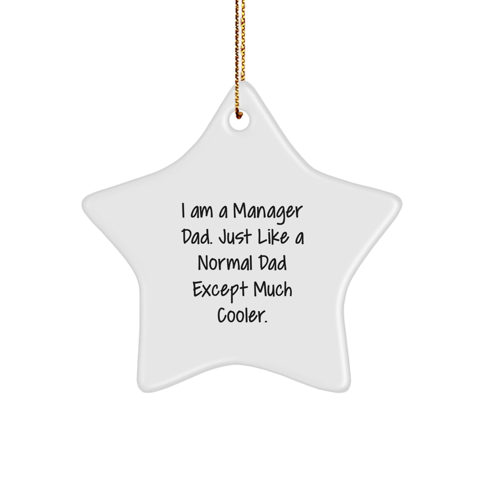 Funny Manager Gifts from Dad, I Am A Manager Dad Star Ornament for Christmas Unique Gifts - Image 1