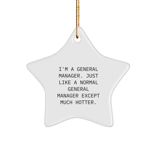 Funny Gifts for General Manager, Star Ornament for Christmas Unique Gifts from Friends - Image 1