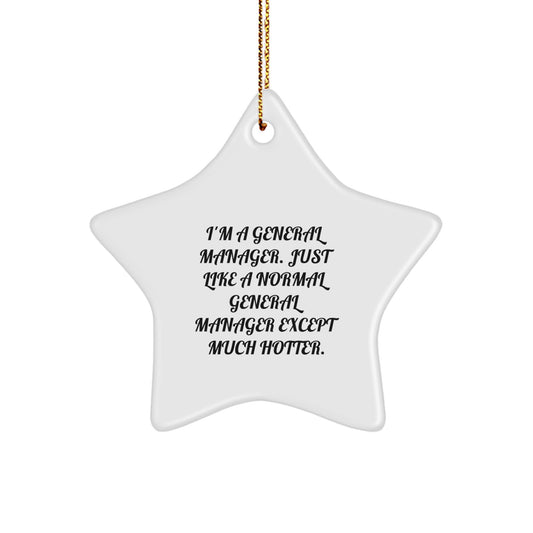 Funny General Manager Star Ornament Gifts from Friends for General Manager Christmas Unique Gifts - Image 1