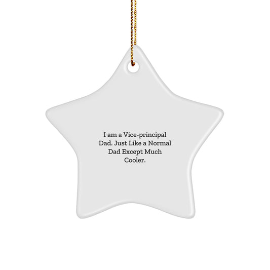 Funny Vice-principal Gifts from Men, Unique Star Ornament for Vice-principal Dad, Christmas Decorations - Image 1