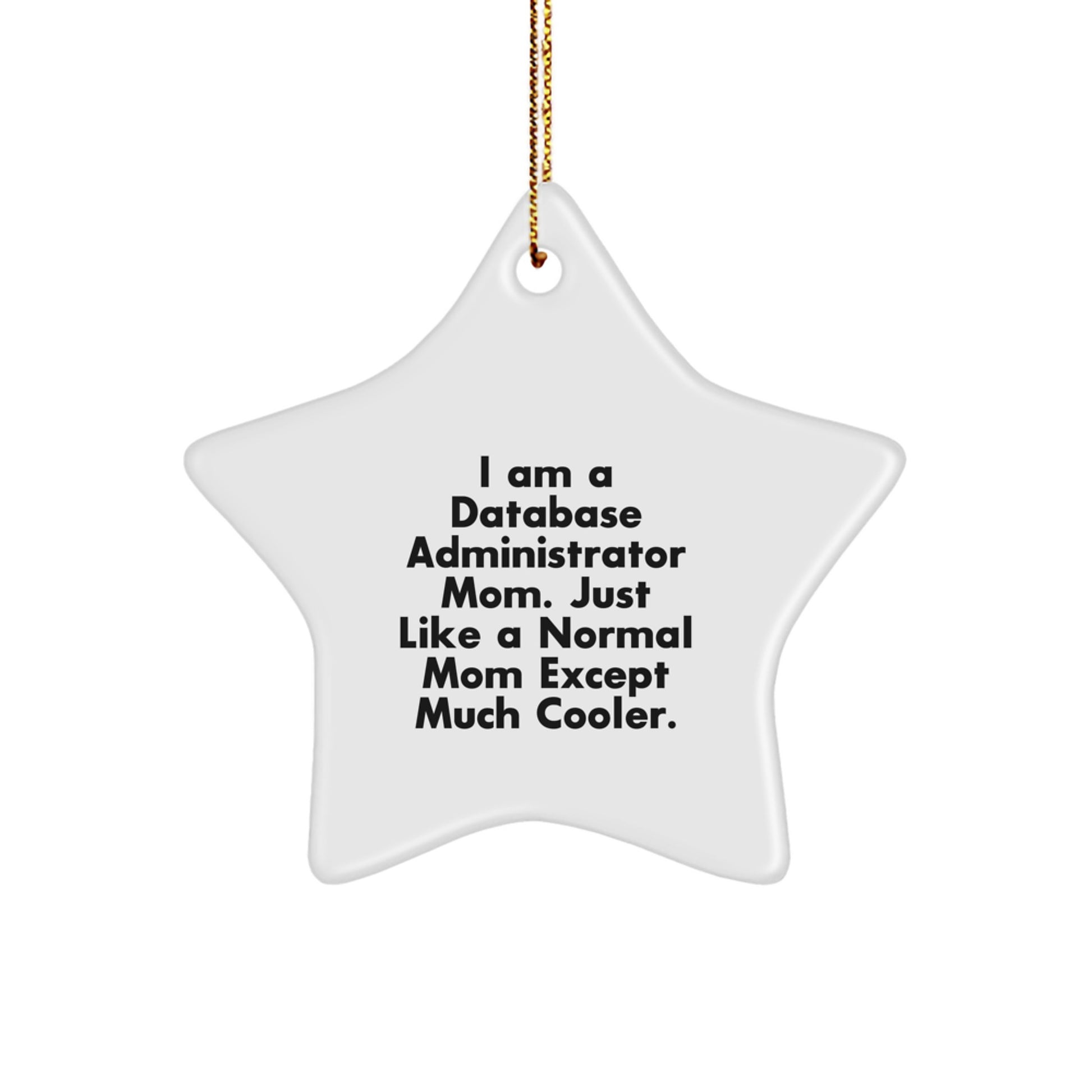 Funny Database Administrator Mom Star Ornament, Gifts from Family to Database Administrator Men, Unique Christmas Unique Gifts for Database Administrator - Image 1