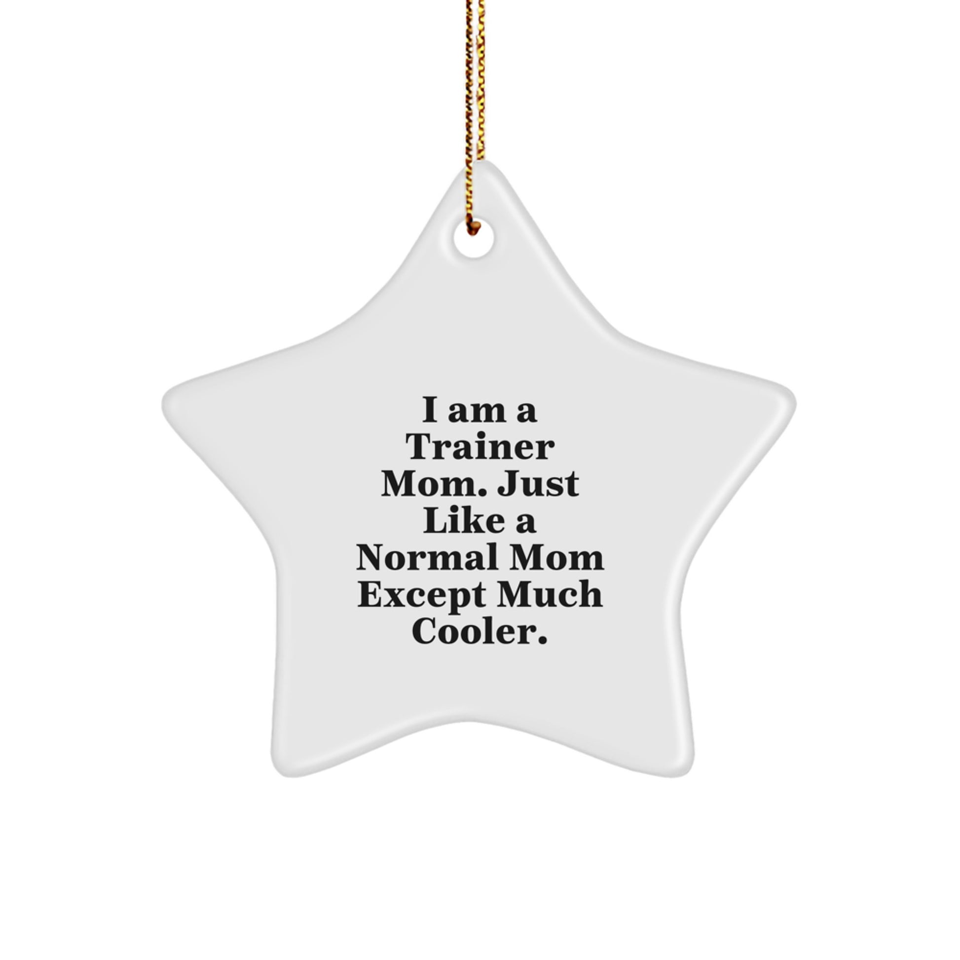 Funny Trainer Mom Star Ornament, Perfect Christmas Unique Gifts from Women to Trainer Men, Women, Friends, Coworkers, Family - Image 1
