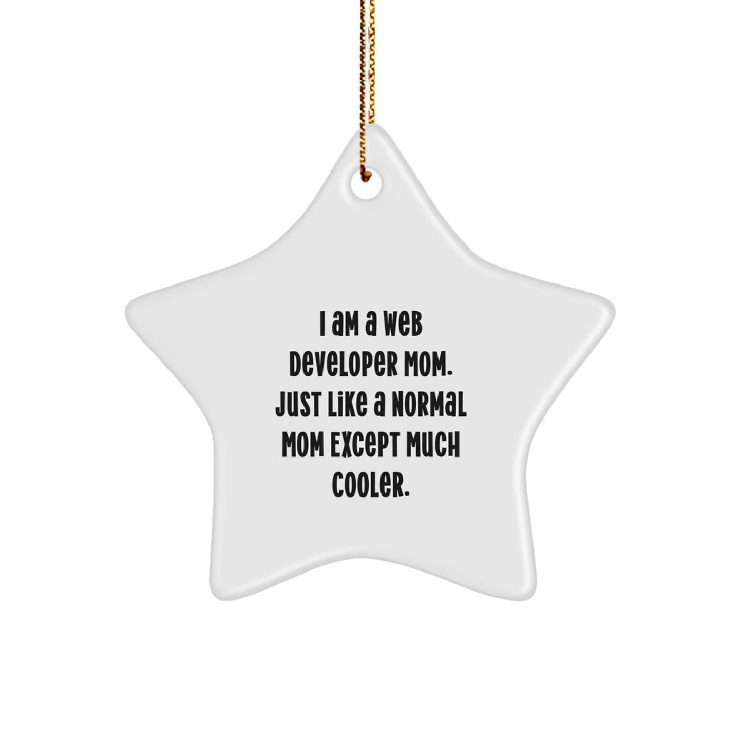 Unique Christmas Star Ornament Gifts from Mom to Web Developer Kids - Image 1
