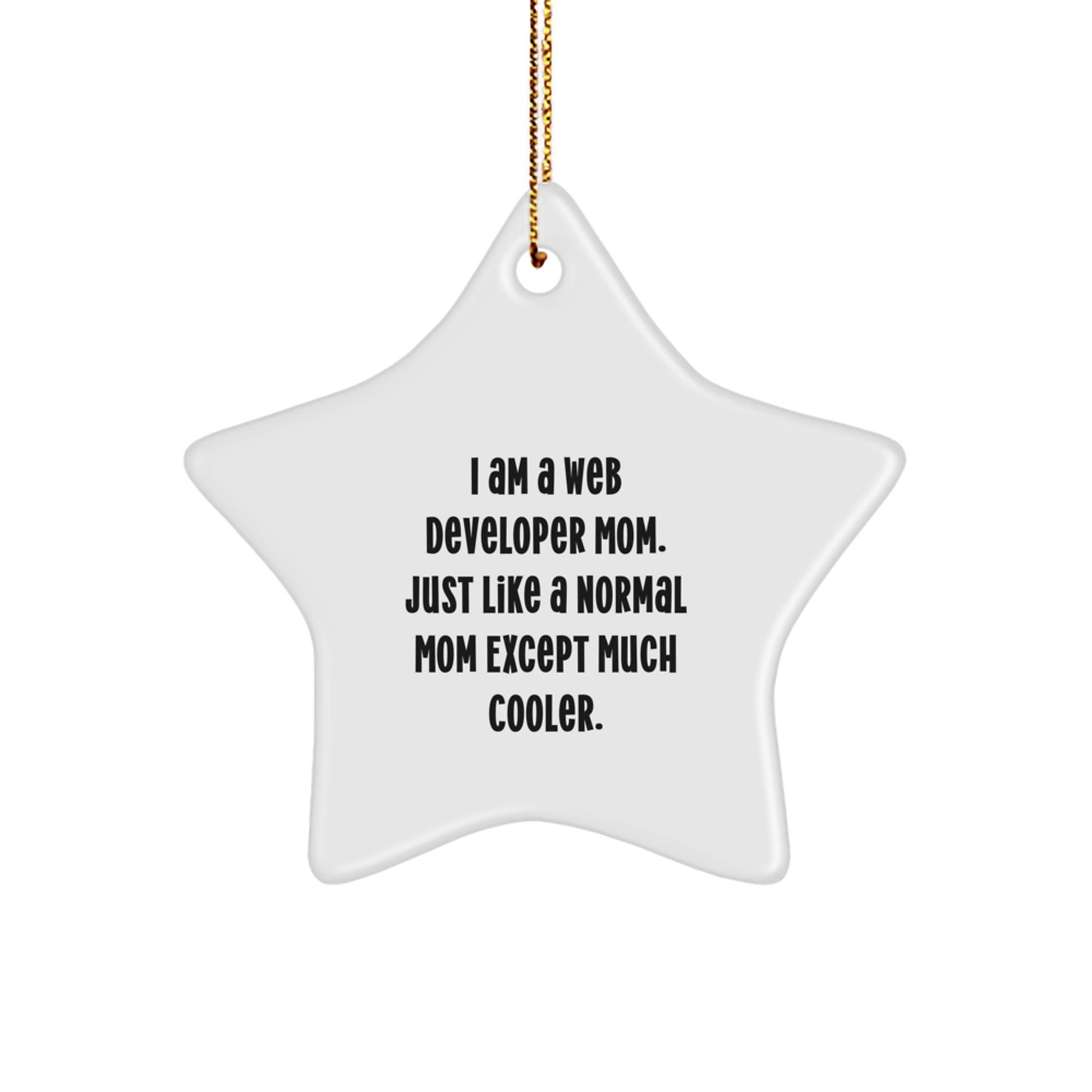 Unique Christmas Star Ornament Gifts from Mom to Web Developer Kids - Image 1