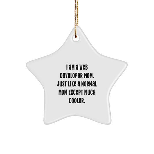 Unique Christmas Star Ornament Gifts from Mom to Web Developer Kids - Image 1
