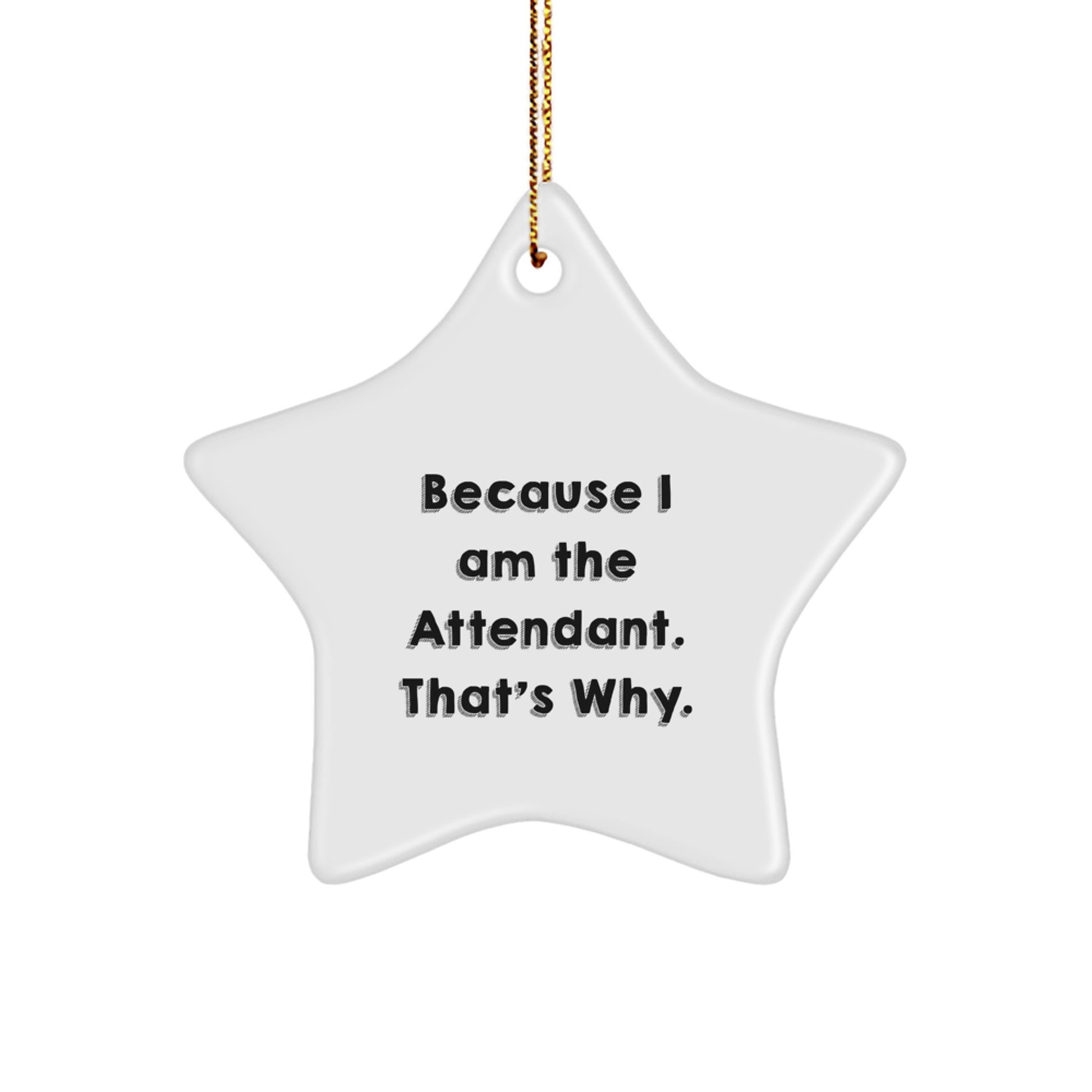 Funny Attendant Gifts from Men, Unique Star Ornament for Attendant, Christmas Unique Gifts - Image 1
