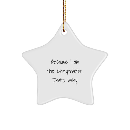 Chiropractor Gifts for Men - Funny Star Ornament, Gifts from Family, Christmas Unique Gifts, Chiropractor Star Ornament - Image 1