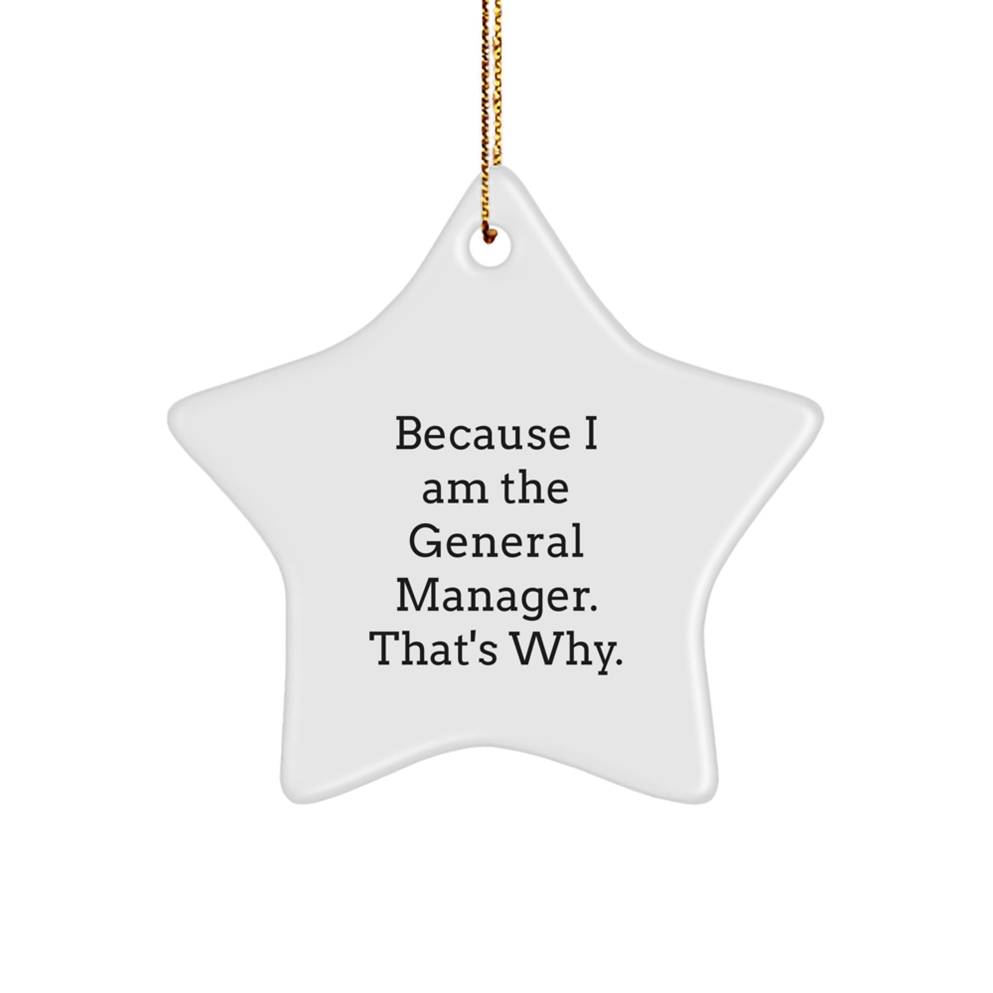 Funny General Manager Star Ornament Gifts from Family for Christmas Unique Office Decor - Image 1