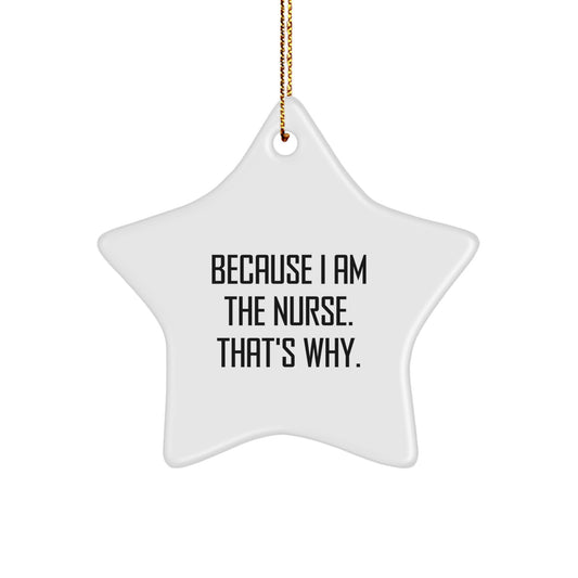 Funny Nurse Star Ornament Gifts from Men to Friends for Christmas Unique - Image 1