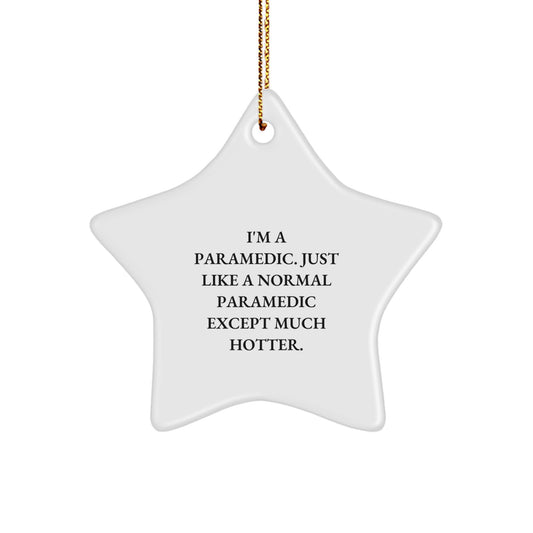 Funny Rescue Worker Star Ornament for Christmas Unique Gifts from Friends to Men Rescue Workers - Image 1
