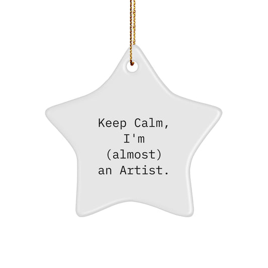 Funny Artist Star Ornament Gifts for Him from Friends at Christmas Time - Image 1