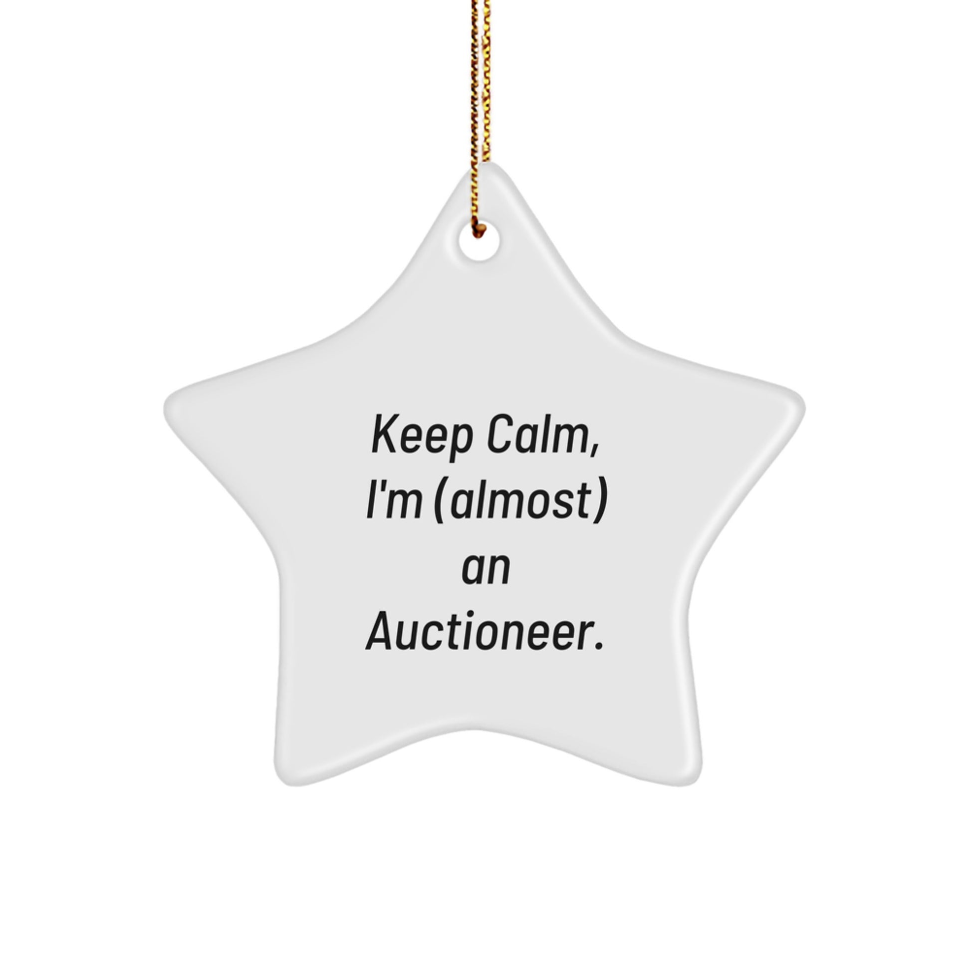 Funny Auctioneer Star Ornament Gifts from Friends, Christmas Unique Gifts for Men, Women, Coworkers, Family, Funny Star Ornament - Image 1