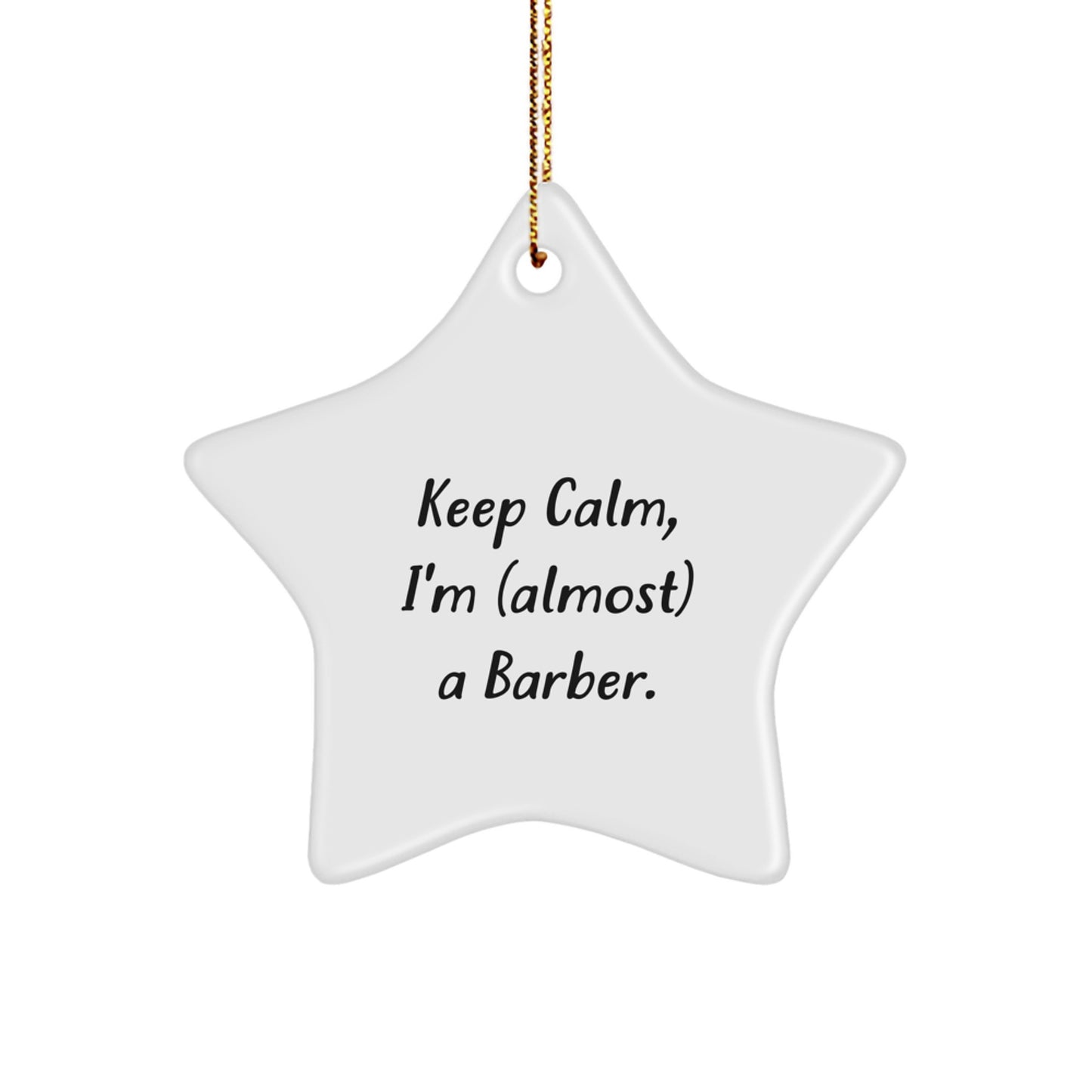 Funny Barber Star Ornament Gifts from Men for Christmas Unique - Image 1