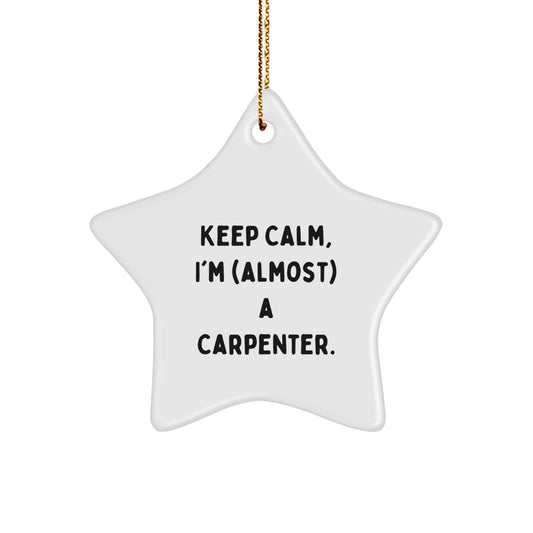 Funny Star Ornaments for Carpenter Friends, Christmas Unique Gifts from Men, Women, Coworkers, Family - Image 1