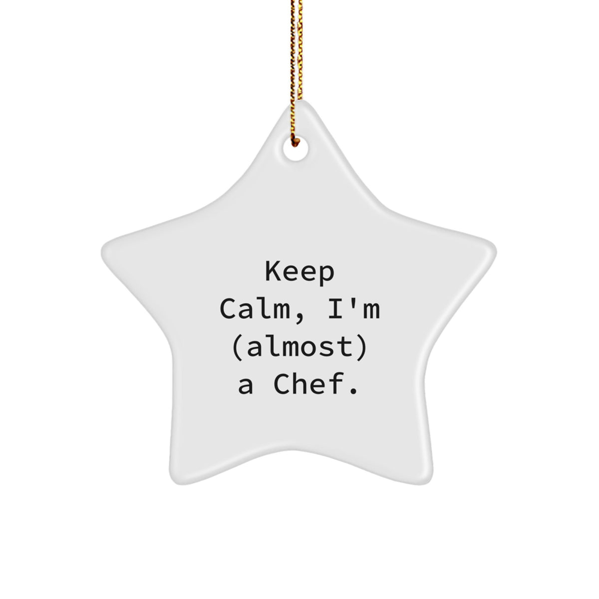 Funny Chef Star Ornament, Gifts from Men to Chef Friends, Christmas Unique Star Ornaments - Image 1